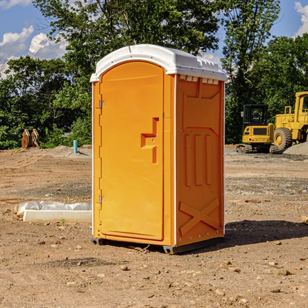 how often are the portable toilets cleaned and serviced during a rental period in Sanborn